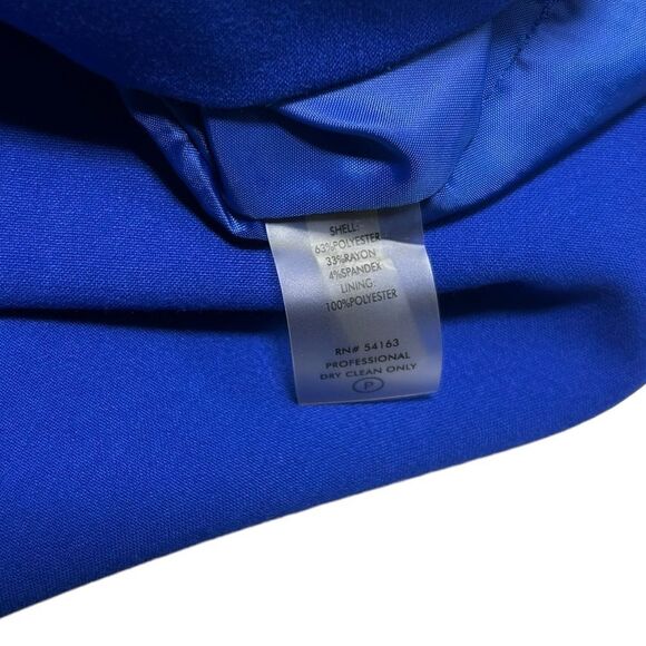 NWT Calvin Klein Cobalt Blue Mini Dress Sleeveless Asymmetrical Dark Blue Dress - Picture 6 of 10